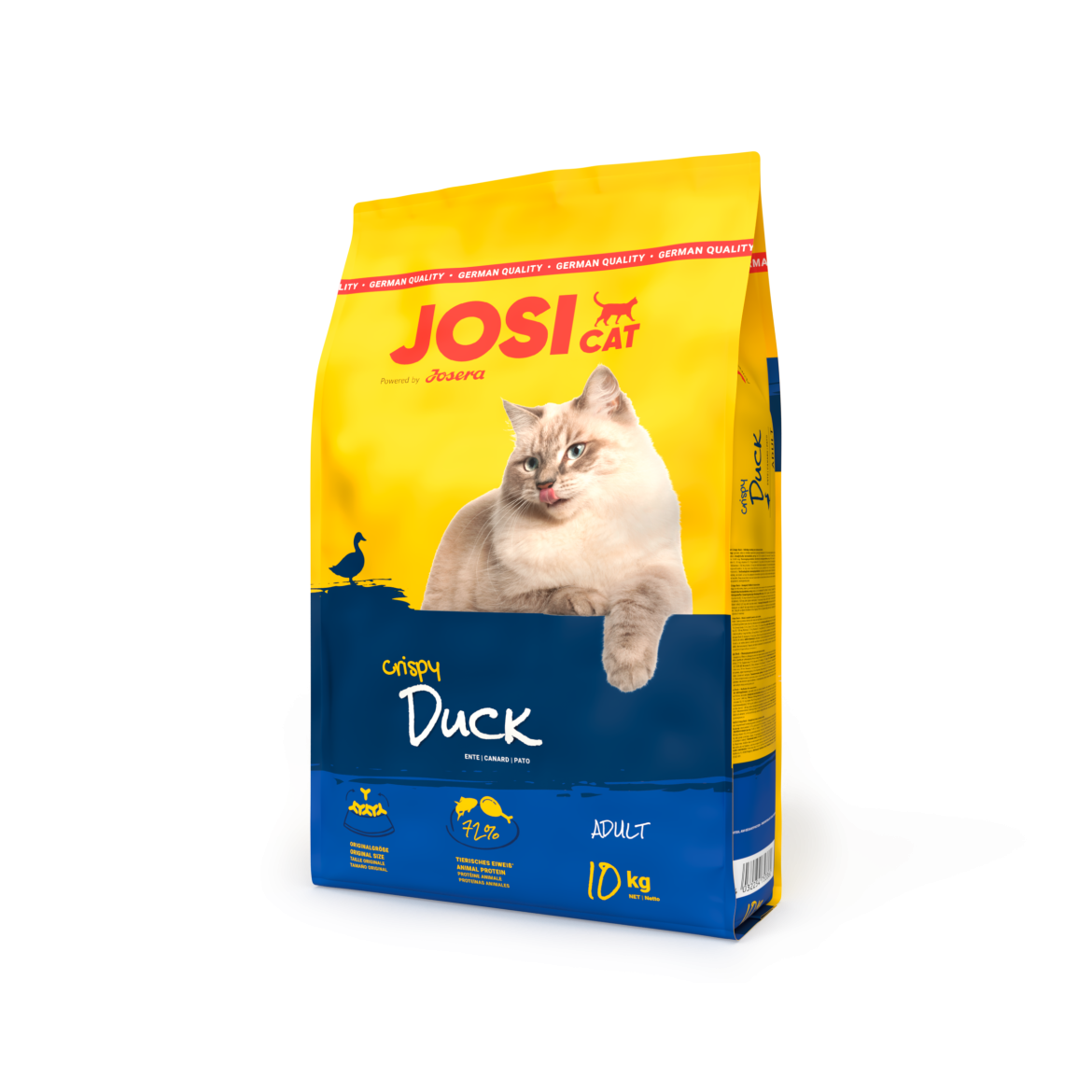 Сухий корм для дорослих котів JosiCat Duck з качкою, 10 кг