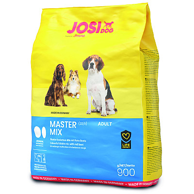 Сухий корм для дорослих собак всіх порід JosiDog Master Mix мікс різнокольорових крокет з домашньою птицею