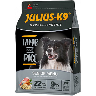 Сухий корм для дорослих собак JULIUS-К9 HighPremium SENIOR/LIGHT Гіпоалергенний Ягня та Рис, 12 кг