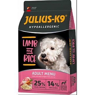 Сухой корм для взрослых собак JULIUS-К9 HighPremium ADULТ Гипоаллергенный Ягненок и Рис, 3 кг