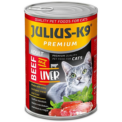 Консерва суперпреміум для котів Julius-K9 яловичина та печінка