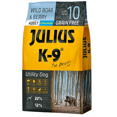 Сухий корм  для собак JULIUS-K9 Utiliti Dog GrainFree Hypoallergenic кабан-ягоди