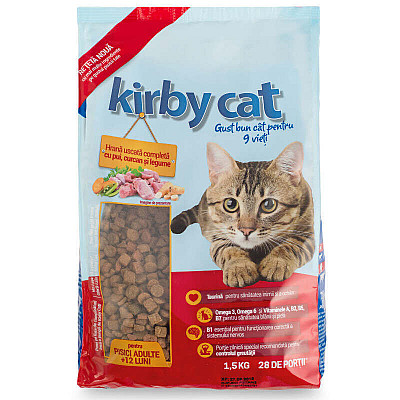 Kirby Cat Chicken, Turkey & Vegetables - Сухой корм с курицей, индейкой и оовощами для взрослых котов
