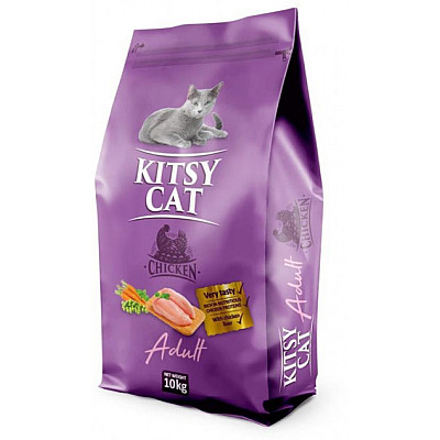 KITSY CAT полнорационный сухой корм для взрослых кошек всех пород с Курицей