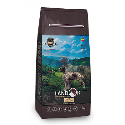 Сухий корм Landor (Ландор) для дорослих собак з ягнятком та рисом