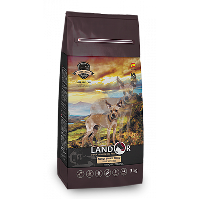 Сухий корм Landor (Ландор) для дорослих собак дрібних порід з ягняти