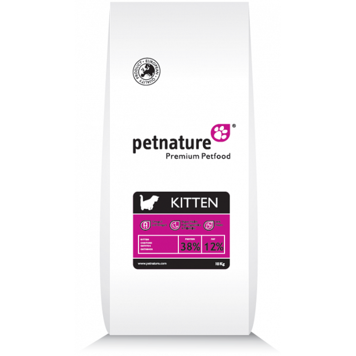 PET NATURE Сбалансированный сухой корм для котят, 10 кг
