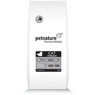PET NATURE Сбалансированный сухой корм для стерилизованных котов