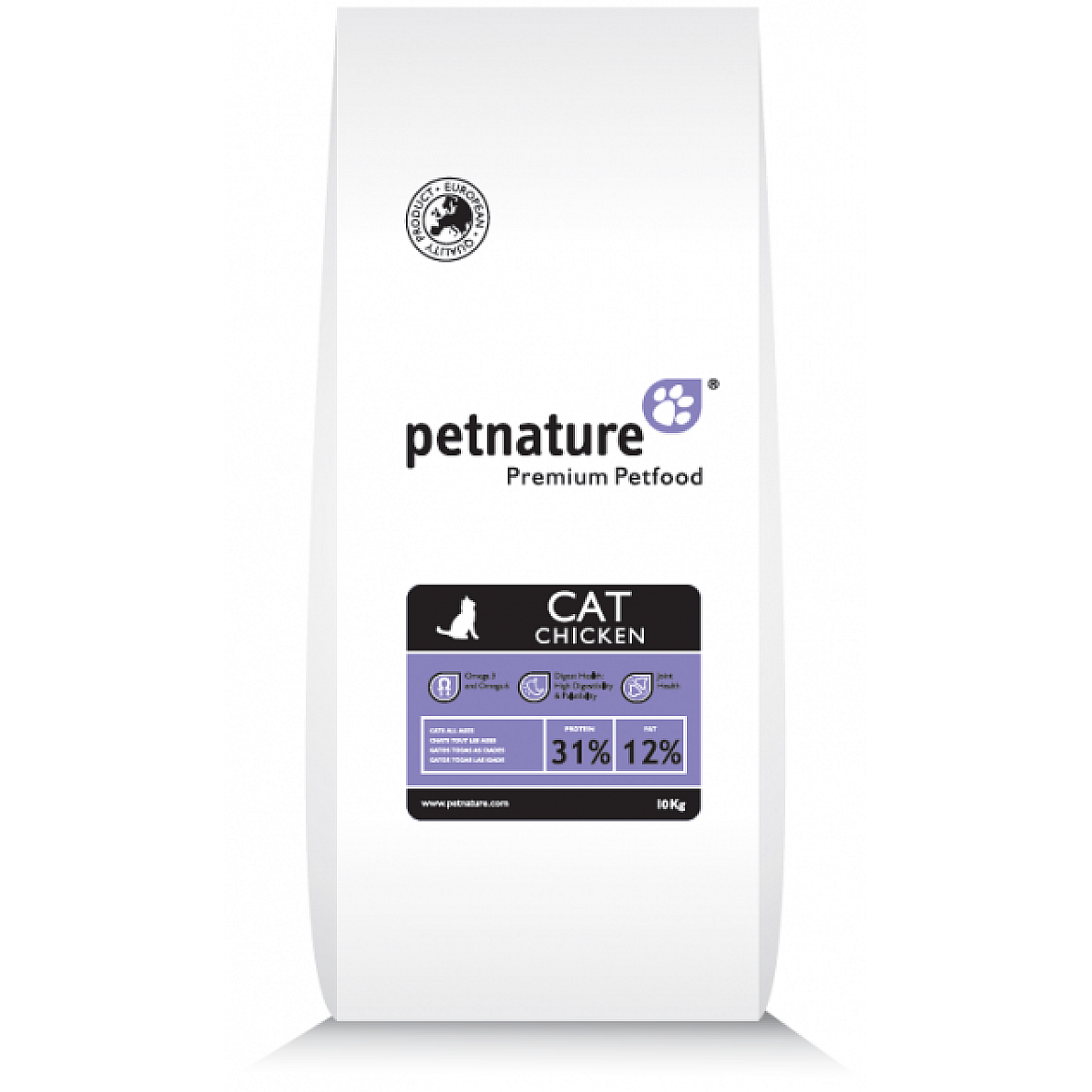 PET NATURE Збалансований сухий корм для котів Курка, 2 кг
