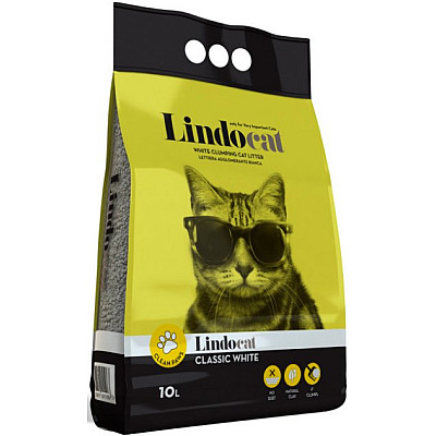 Lindocat Classic White Clean Paws Бентонитовый наполнитель без аромата Крупный