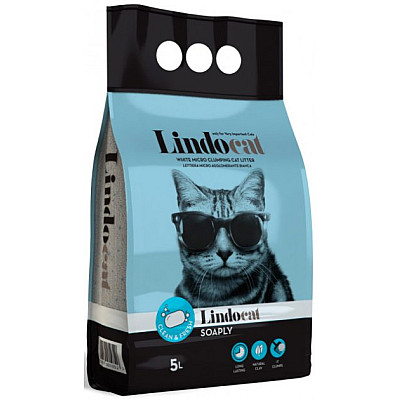 Lindocat Soaply Clean & Fresh Бентонитовый наполнитель с ароматом мыла