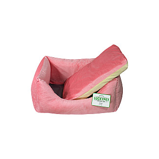 Лежак Рольф №1 Розово-кремовый Luсky Pet, 40х50х22