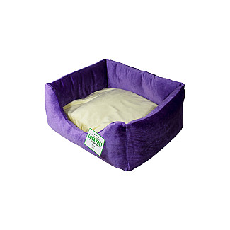 Лежак Рольф №1 Фіолетово-кремовий Luсky Pet, 40х50х22