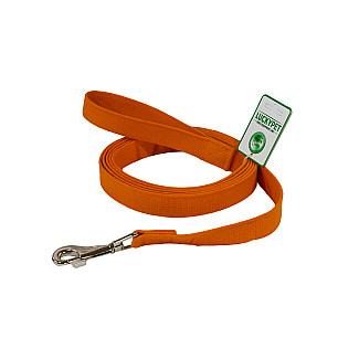 Поводок брезентовый Lucky Pet шитый оранжевый, 2.5 см / 500 см