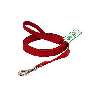 Повідець брезентовий Lucky Pet шитий червоний, 2 см/ 120 см