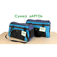 Сумка-тунель  Арго червоно-сірий, 21х47х30
