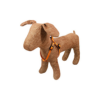 Нагрудник кожаный двойной Lucky Pet 2.0/40-53 см, оранжевый