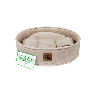 Lucky Pet лежанка Дольче круглий, Бежевий, №4 50х12 см