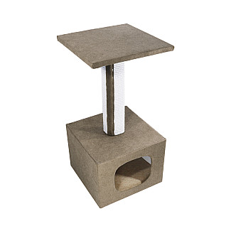Дряпка Lucky Pet будинок "Грот", коричневий, 33х33х67 см