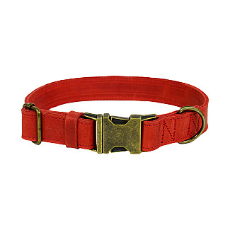 Lucky Pet Ошейник кожаный шитый 2.0/32-42, Розовый