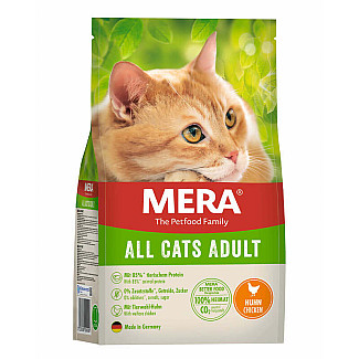 Mera Grain Free Salmon Adult Cat - Сухий беззерновий корм з куркою для котів з чутливим травленням, 400 г