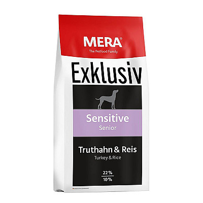 Сухий корм для собак MERA EX sensitive Senior  Truthahn-Reis  корм для чутливих cобак похилого віку