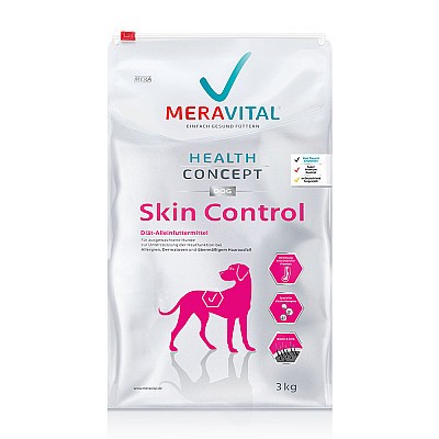Лечебный корм для собак MERA MVH Skin Control при дерматозах и чрезмерном выпадении шерсти