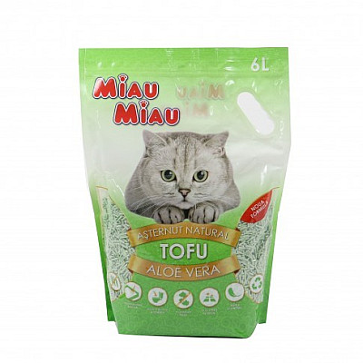 MIAU MIAU Наповнювач для котячого туалету тофу Алое Вера