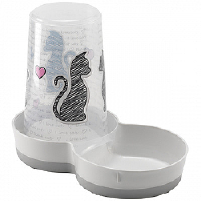 Moderna Tasty cats in love кормушка-поїлка автоматична для собак котів, 1.5 л
