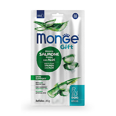 Ласощі для собак Monge Gift Dog Skin support лосось з алое