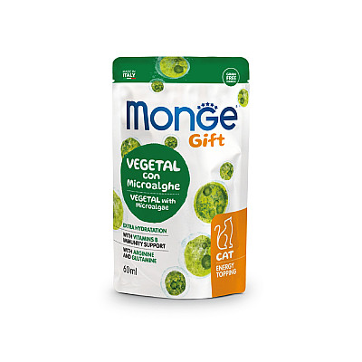 Ласощі для кішок MONGE GIFT ENERGY TOPPING VEGETAL CAT З Microalgae