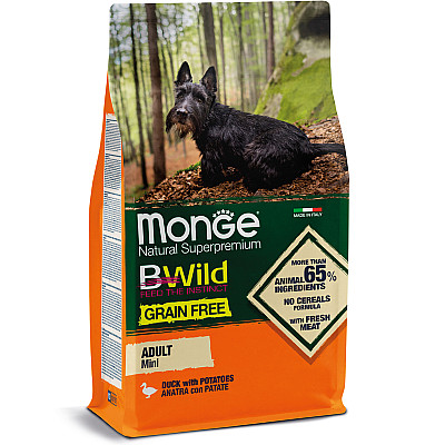 Monge (Монж) BWild Grain Free Duck Adult Mini - Беззерновий корм з качкою для дорослих собак дрібних порід