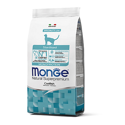 Сухой корм MONGE CAT Sterilised з тріскою
