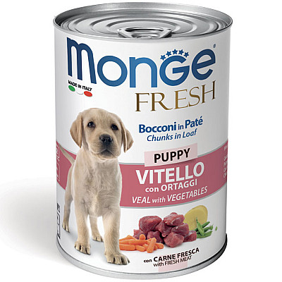 Вологий корм MONGE DOG FRESH консерва Puppy телятина з овочами