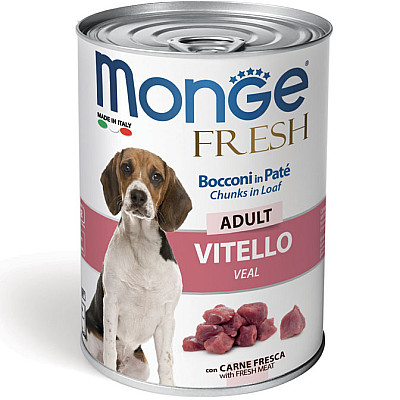 Вологий корм MONGE DOG FRESH консерва телятина