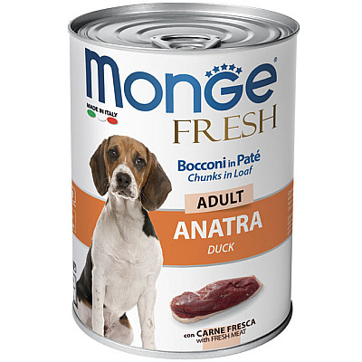 Вологий корм MONGE DOG FRESH консерва качка