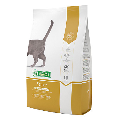 Сухий корм Natures protection SENIOR CAT рекомендовано для котів у віці 10 років і старше