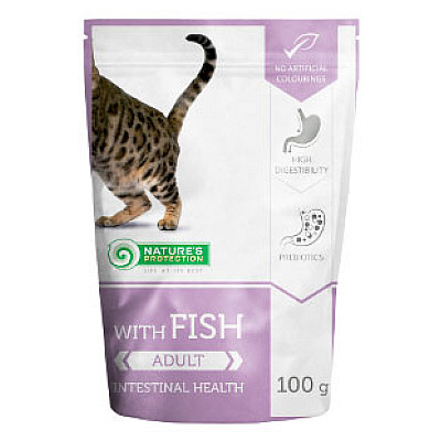 Консервированный корм Natures protection WITH FISH INTESTINAL HEALTH для котов с чувствительным пищеварением
