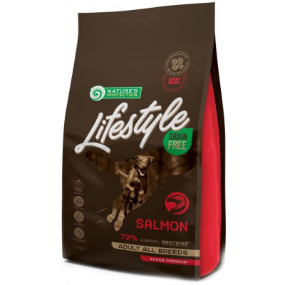 Сухий беззерновий корм з лососем для дорослих собак всіх порід Lifestyle Grain Free Salmon Adult All Breeds