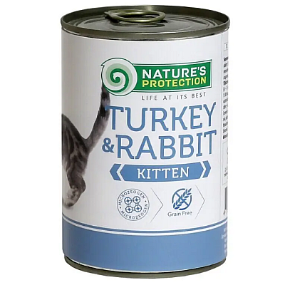 Консерви Natures protection KITTEN TURKEY and RABBIT з індичкою та кролятиною для кошенят