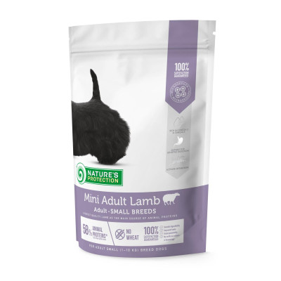 Корм Natures protection MINI ADULT Lamb для дорослих собак дрібних порід з ягнятком