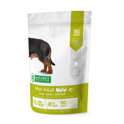  Сухий корм для дорослих собак дрібних порід Natures protection Mini Adult Small Breeds з куркою