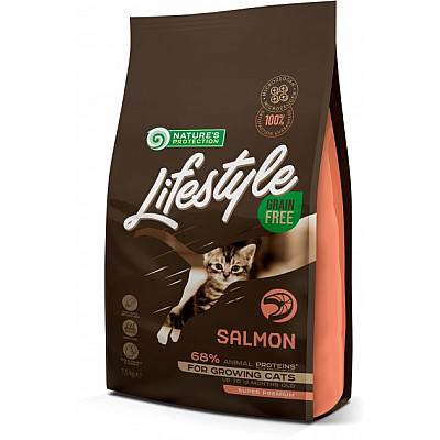 Сухий беззерновий корм для кошенят з лососем Lifestyle Grain Free Salmon Kitten