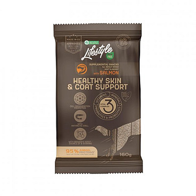 Беззернові ласощі Nature's Protection Lifestyle Grain Free Salmon Healthy Skin & Coat Support з лососем для молодих собак всіх порід