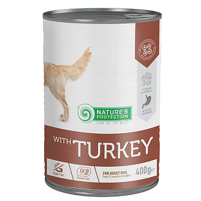 Вологий корм Nature's Protection Nature’s Protection with Turkey з індичкою для дорослих собак