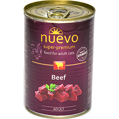 Nuevo Adult консервы с говядиной для кошек 