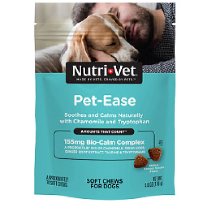Nutri-Vet Pet-Ease Soft Chews НУТРІ-ВІТ АНТИ-СТРЕСС заспокійливий засіб для собак м`які жувальні пігулки