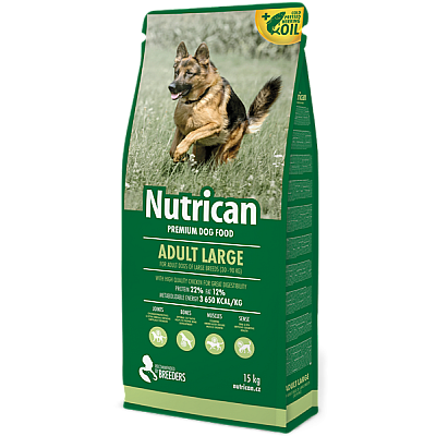 Сухий корм для собак Nutrican ADULT LARGE КОРМ ДЛЯ ДОРОСЛИХ СОБАК ВЕЛИКИХ ПОРІД (30-90 КГ)