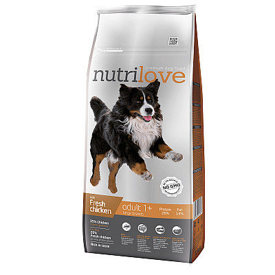 Сухий корм для собак Nutrilove Adult Large Курка з рисом для дорослих собак великих порід