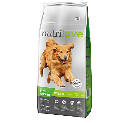 Сухий корм для собак Nutrilove Mature Курка з рисом для літніх собак